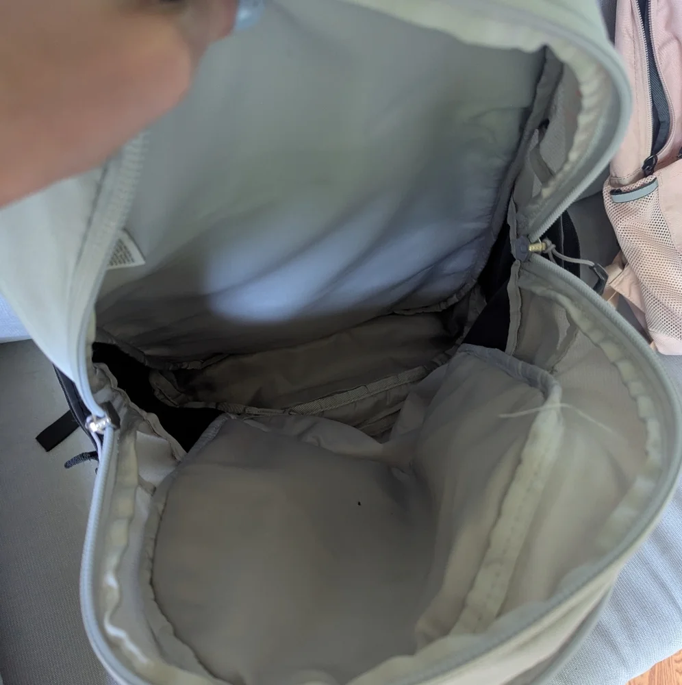 The North Face TNF Recon Black and Light Grey/ Blue Backpack School College Fall - Picture 4 of 10